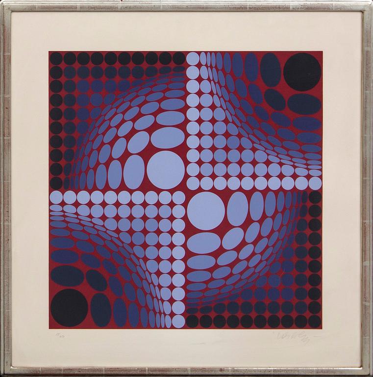 Victor Vasarely,  färgserigrafi signerad och numrerad 17/250.