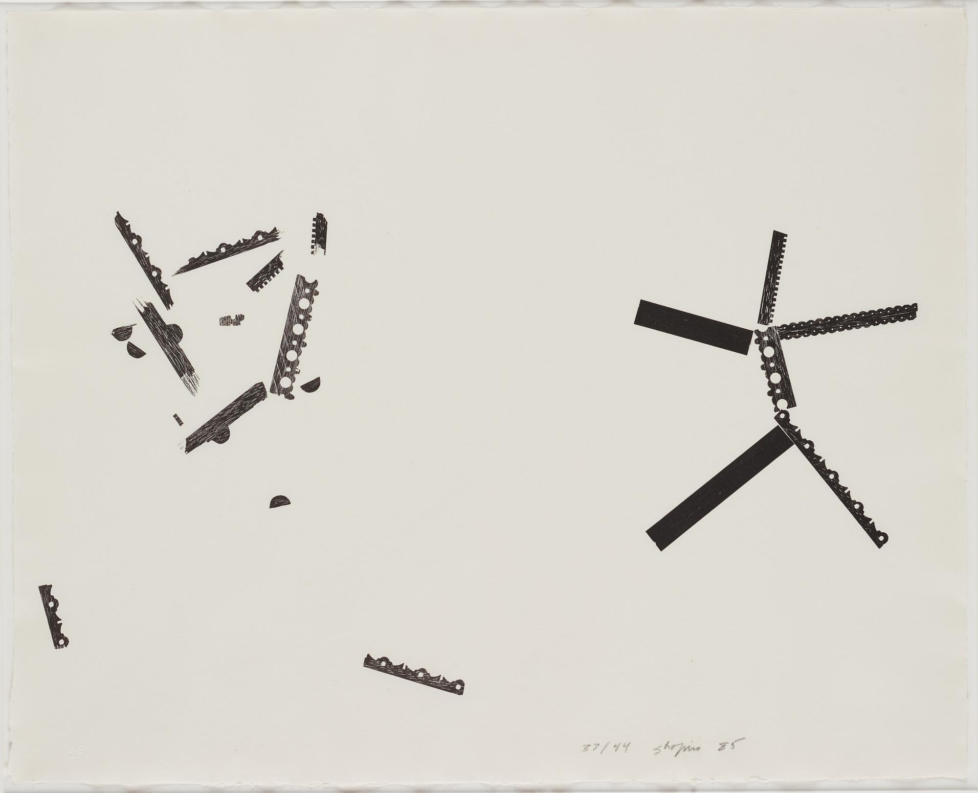 Joel Shapiro, träsnitt, 1985. Signerad och numrerad 37/44.