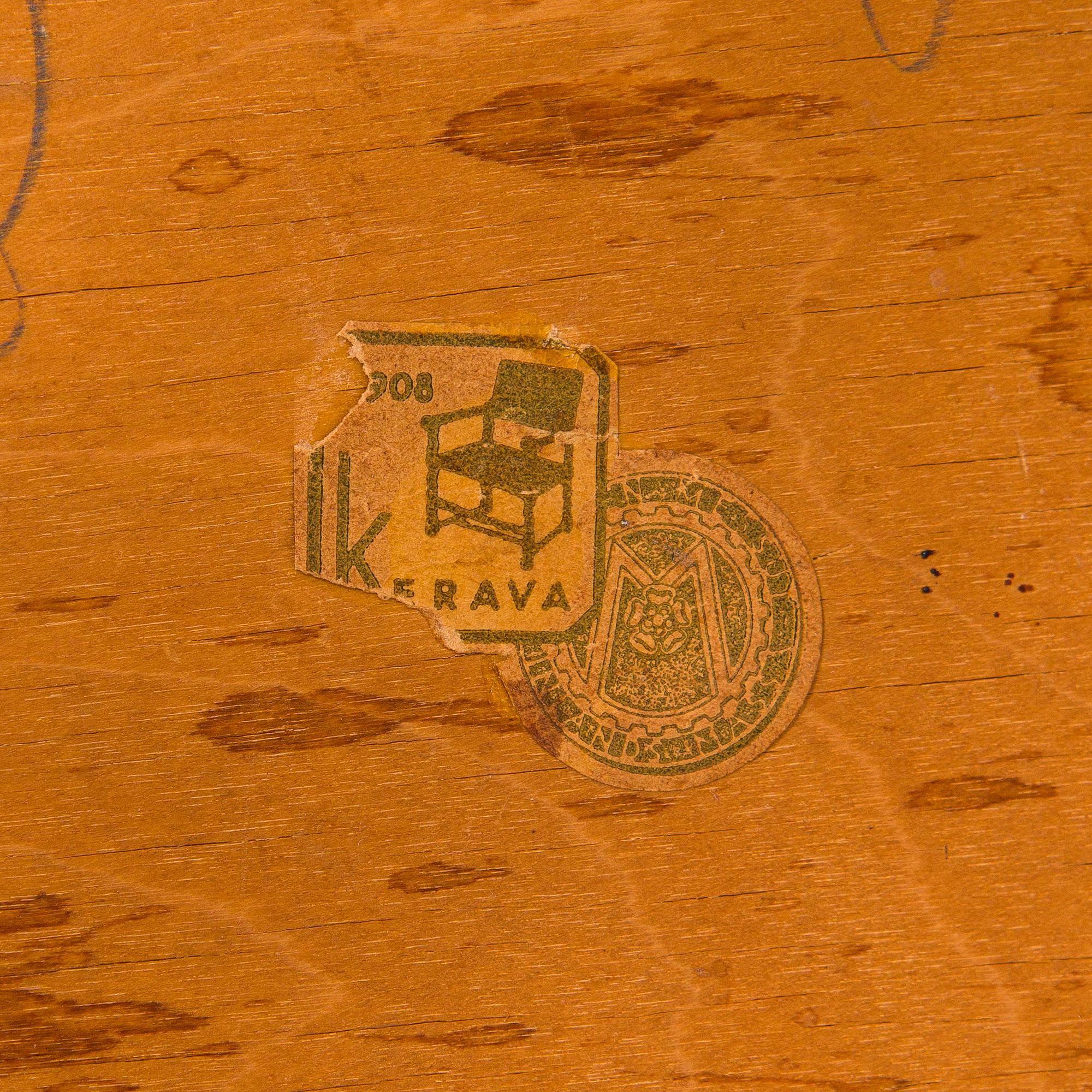 Werner West, matbord och stolar, 6 st, "Motti", Oy Stockmann Ab Kervo Snickerifabrik, 1930-tal.