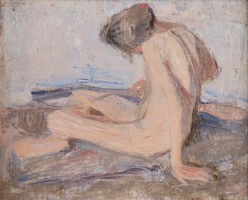 276. Ellen Thesleff, WOMAN SEATED ON THE CLIFFS.