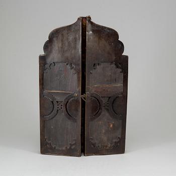 ICON, Russia, 19th Century, 3 parts, tempera on panel.