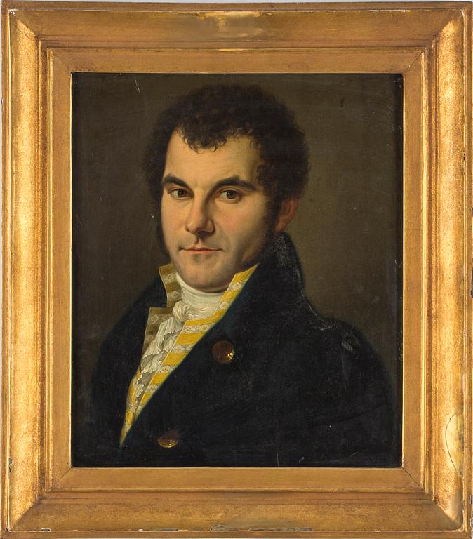 JOHANN BAPTIST HAUTTMANN, olja på pannå, signerad och daterad 1818.