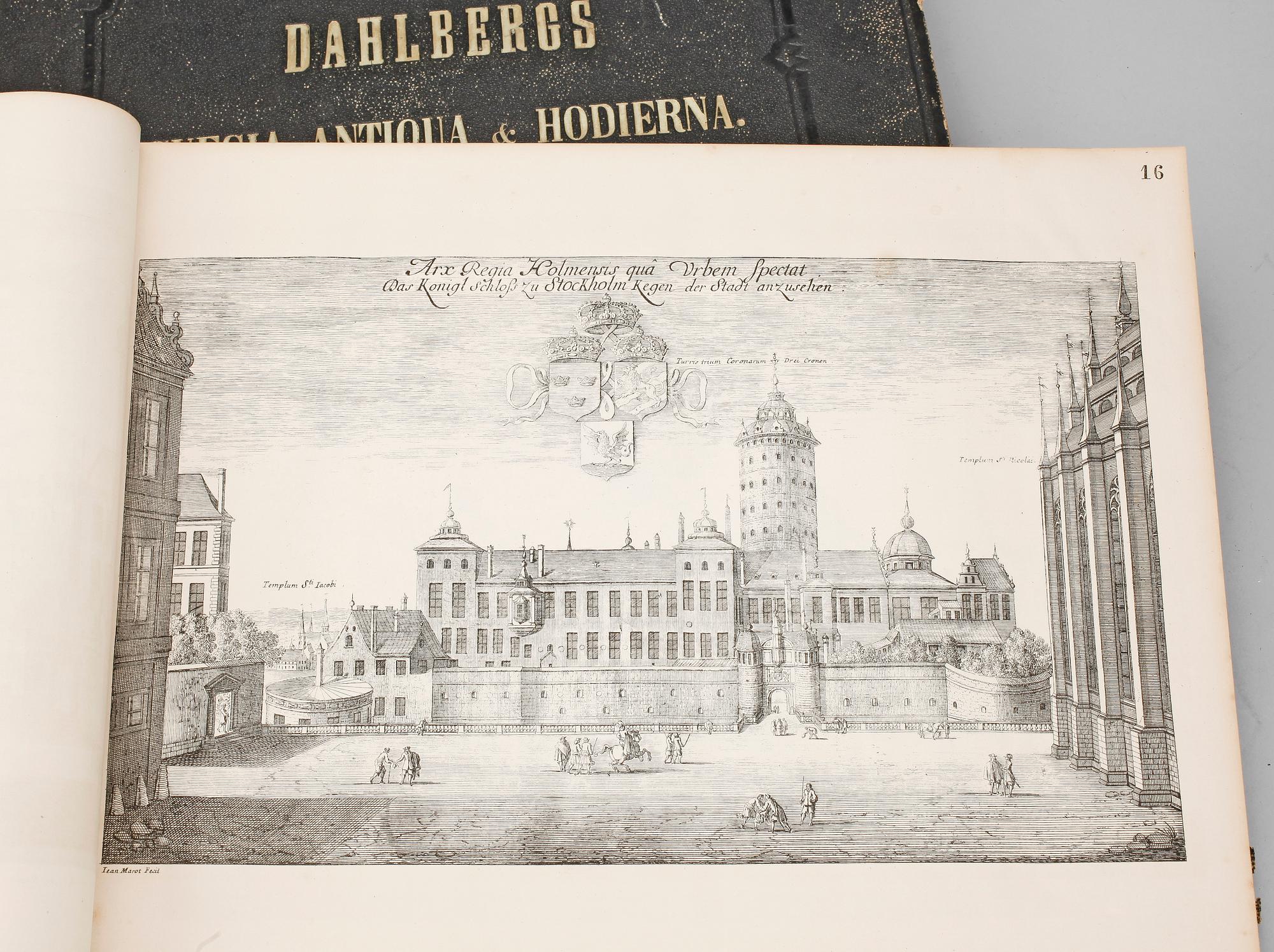 BÖCKER, 4 vol., E. Dhalberg, "Suecia antiqua & Hodierna", 1800-talets andra hälft.