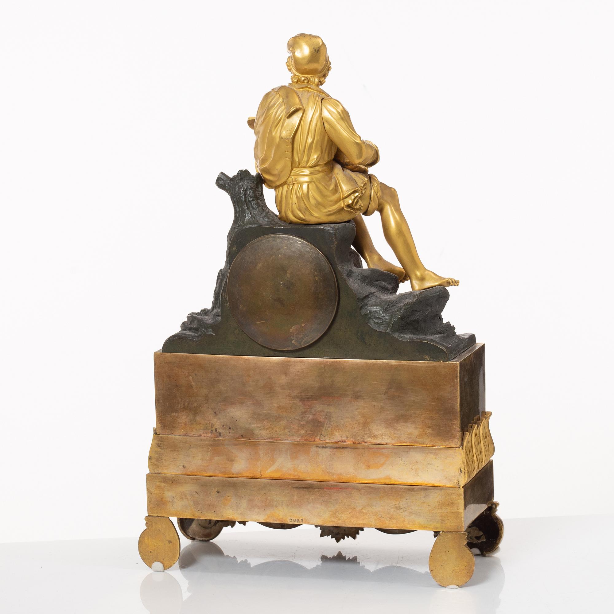 A late Empire mantle clock, France, mid-19th Century.