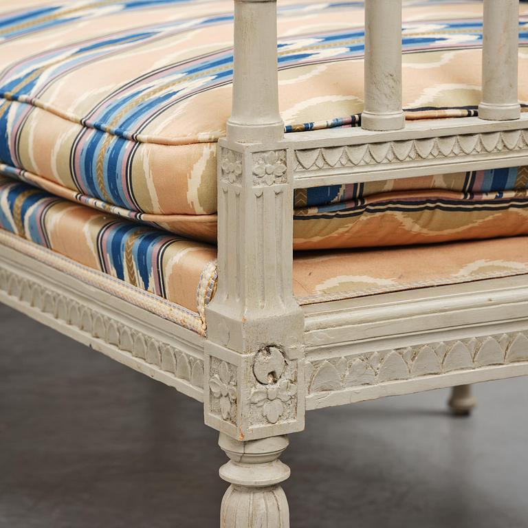 A late gustavian sofa, Stockholm, late 18th century.