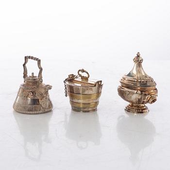 "The Swedish silver treasure", 10 miniatures, silver, GAB, Eskilstuna 1980-1983.
