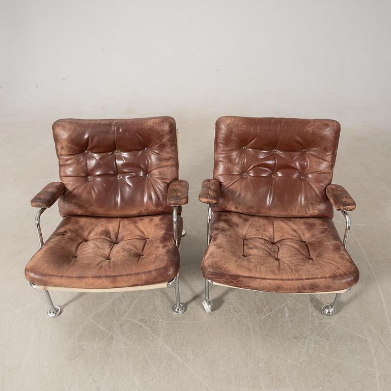 Bruno Mathsson, armchairs, 2 pcs, Dux, late 20th century.