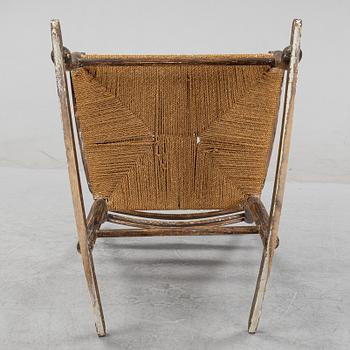 A stained beech rocking chair, Gemla, Diö, 1930-40s.