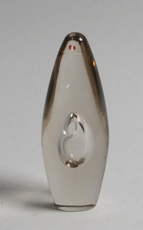 SKULPTUR, glas, Timo Sarpaneva, Iittala. Sign.
