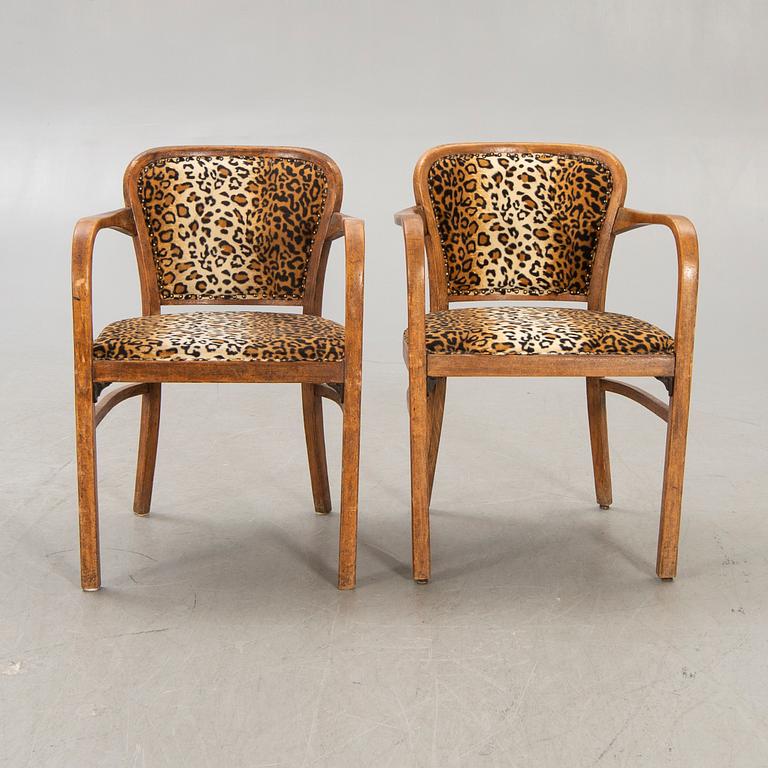 A set of two early 1900s Thonet armchairs.