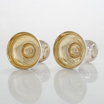 A set of six footed silver bowls, and a 
sweetmeat basket, Kultakeskus, Hämeenlinna 1943 and 1956.