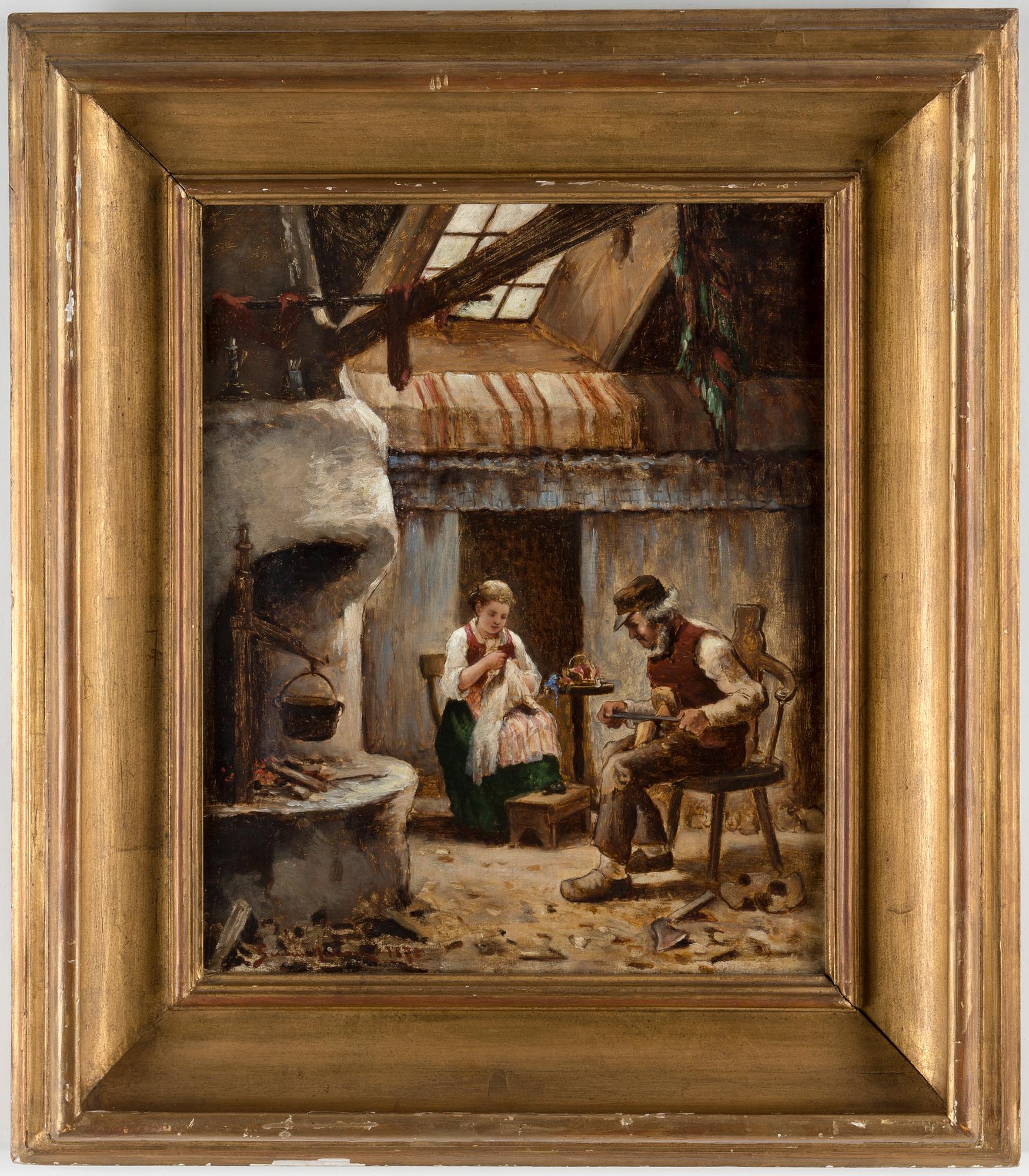 SEVERIN NILSON, 
 olja på duk, signerad och daterad 1873.