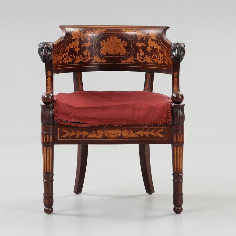 An Empire 19th century armchair.