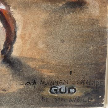 ULF RAHMBERG, gouache, signed with monogram,´and dated 1992.