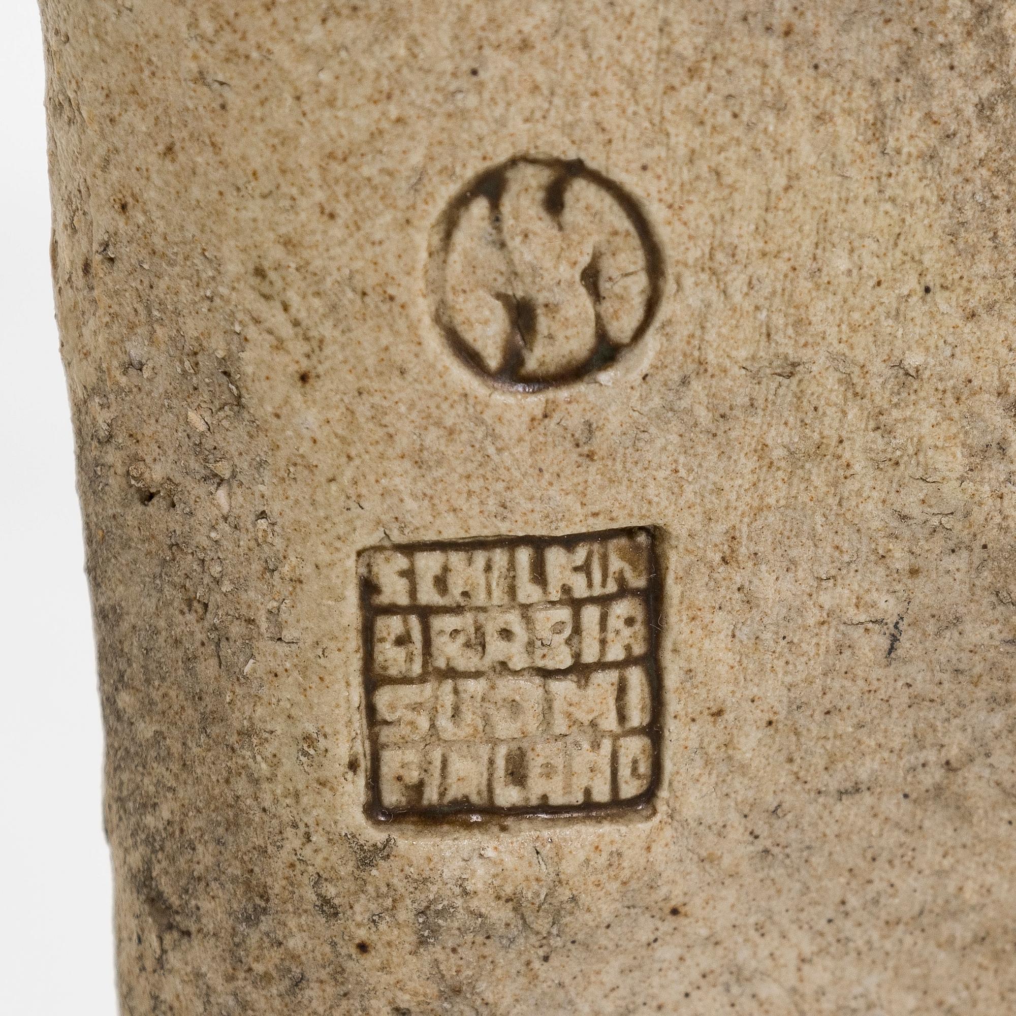 Michael Schilkin, a stoneware sculpture, stamp signed Schilkin Arabia Suomi Finland.