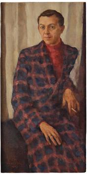 580. Lotte Laserstein, "Porträtt av en Gentleman i morgonrock (Jascha Golowanjuk)".