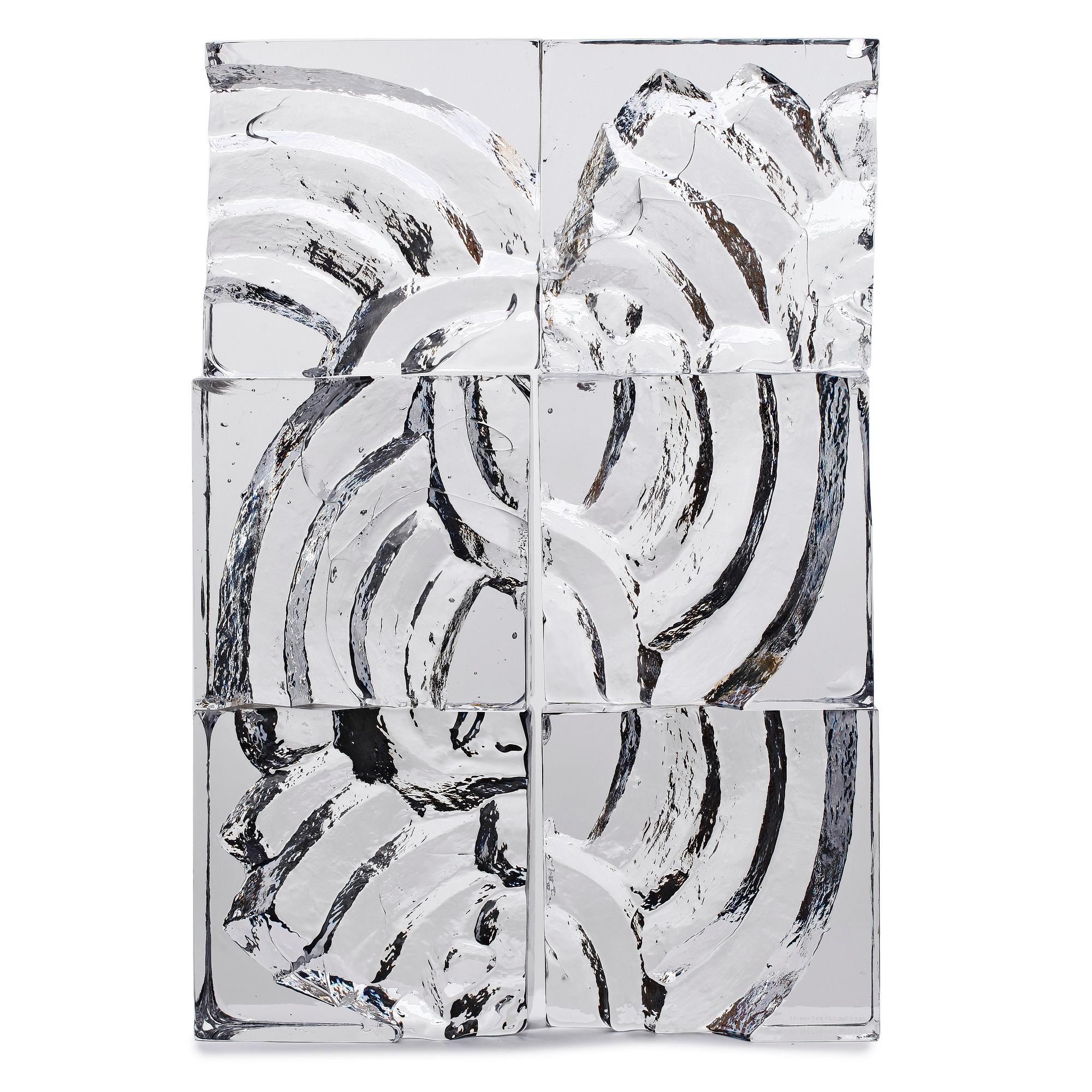 LARS HELLSTEN, glas, 3 delar,  "Fragement", glas, Orrefors.