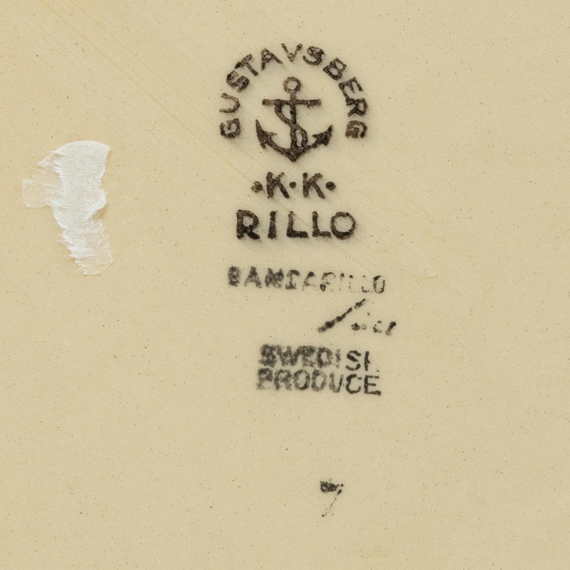 Wilhelm Kåge, An extensive "Bandarillo" dinner service, 86 pcs, Gustavsberg, in production 1933-1952.