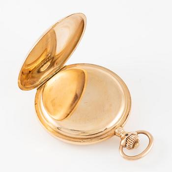 IWC, pocket watch, hunter, 53 mm.