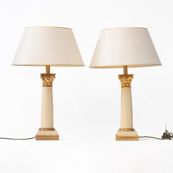 Table lamps, a pair, Maison le Dauphin, France.
