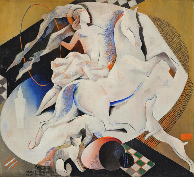 Béla Kádár, Ballerina on a white horse.