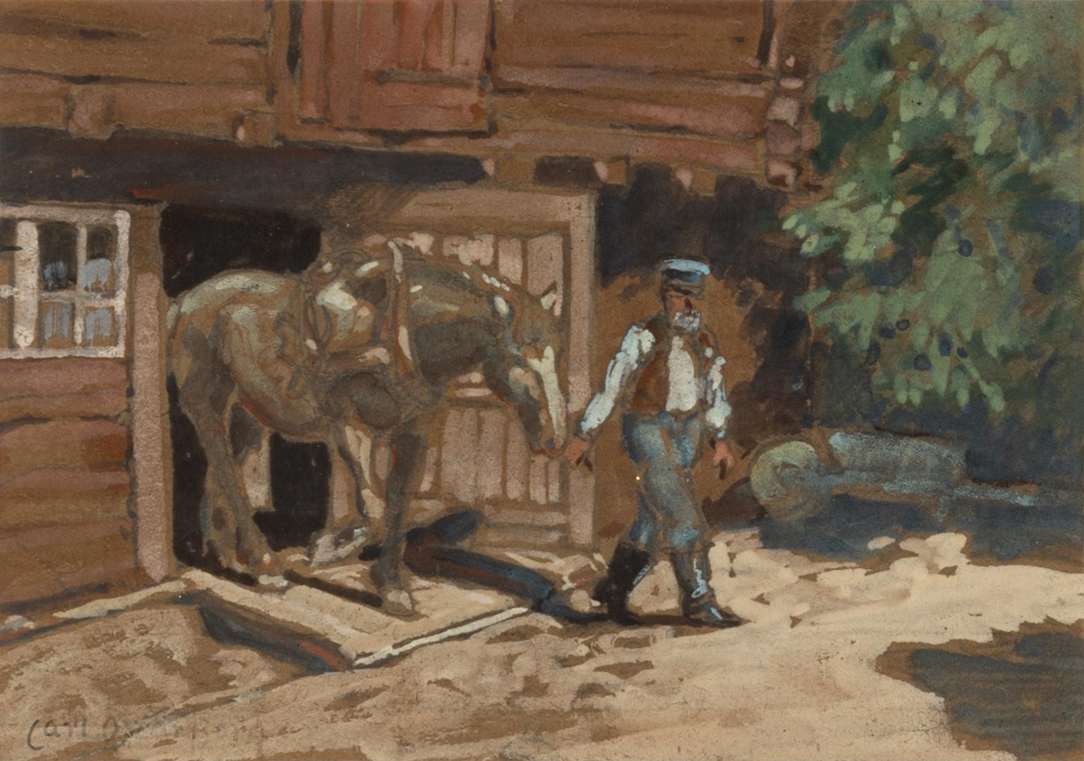 Carl Oscar Borg, Man med häst.