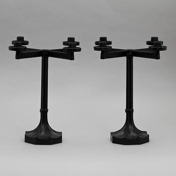 KANDELABRAR, ett par, Sigurd Persson för Kockums 1965.