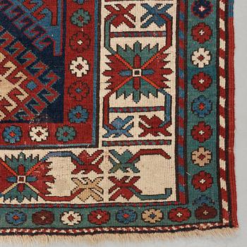 CARPET. Antique Caucasus, probably Lenkoran. 296 x 158 cm.