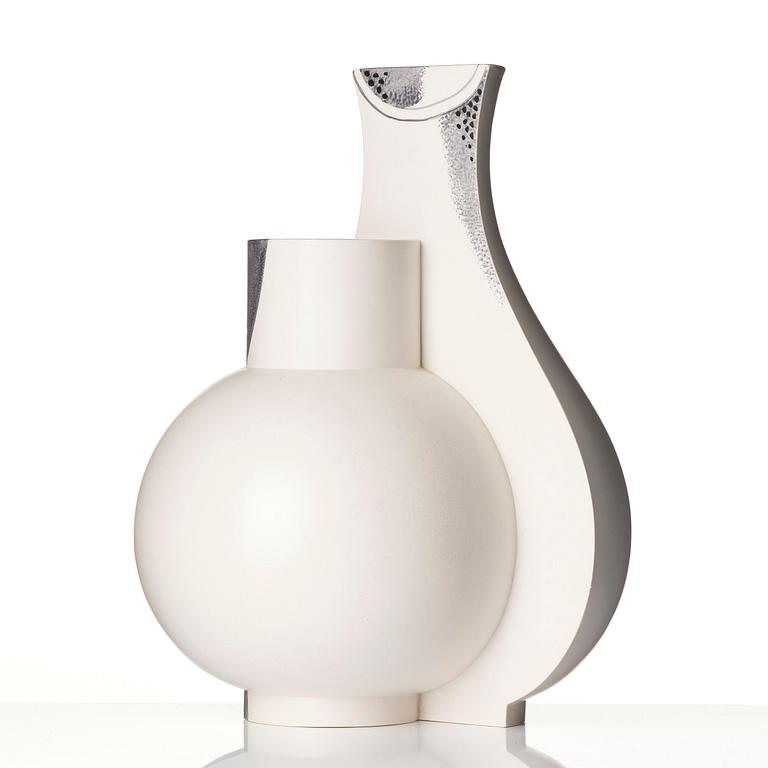Wilhelm Kåge, an important "Surrea" stoneware vase, Gustavsberg, ca 1940.