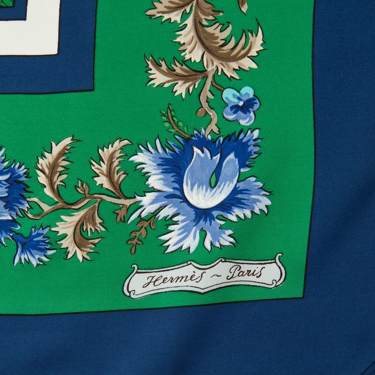 HERMÈS, scarf, "Les Jardiniers du Roy".