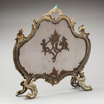 BRASSKÄRM, rokoko-stil, 1900-tal, metall.