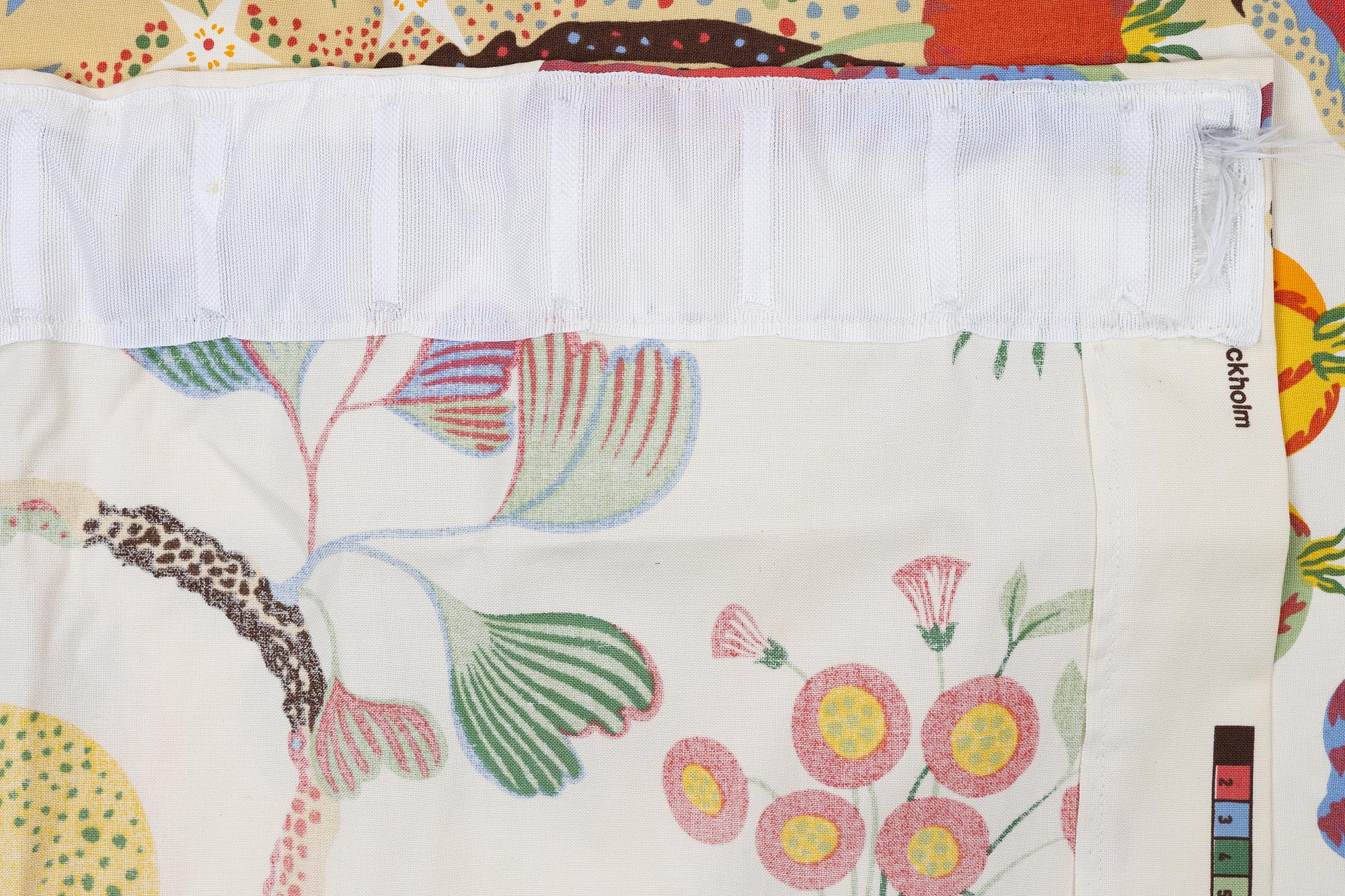 Josef Frank, curtains, a pair, "Vegetable Tree", Svenskt Tenn.