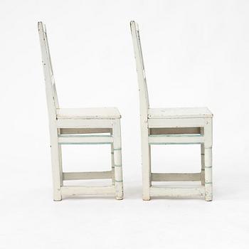 A pair of Swedish chairs, 18th/19th century.