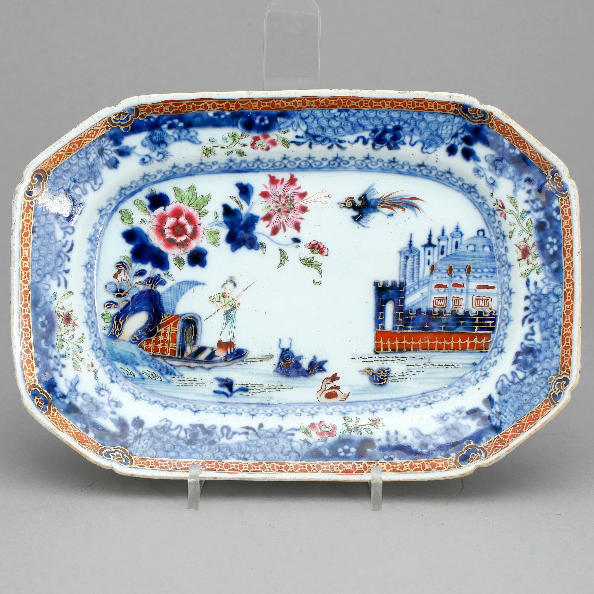 STEKFAT, porslin, Kina, Qianlong, (1736-1795).
