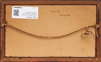 FRITZ KÄRFVE, olja på pannå, signerad och daterad 1900.