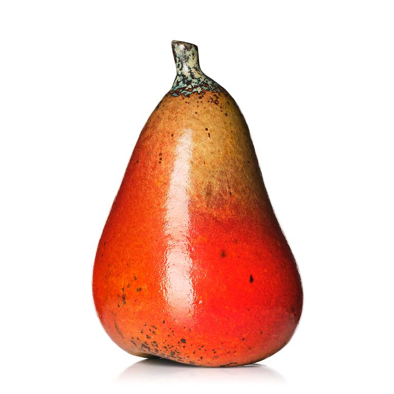 Hans Hedberg, a faience sculpture of a pear, Biot, France.