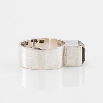 Wiwen Nilsson, ring silver and faceted rock crystal, Lund 1961.