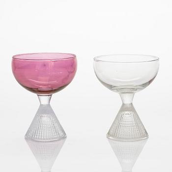 Tapio Wirkkala, a set of 'Briljant' glasses, 11 + 8 pcs, latter half of the 20th Century.