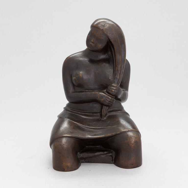 Carl Wilhelms, skulptur, brons, signerad och daterad 1945.