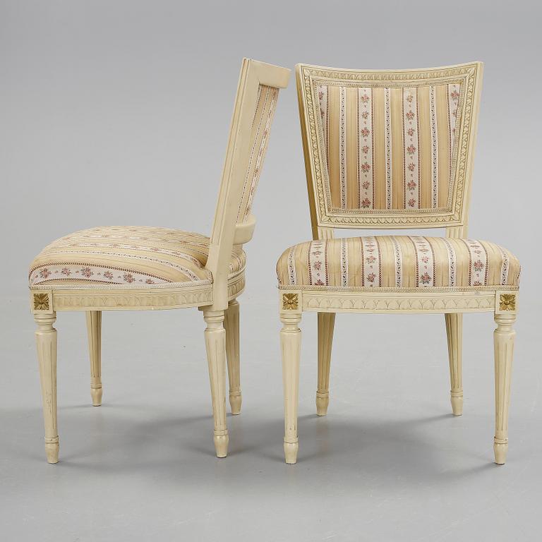 STOLAR, 4st, gustaviansk stil, 1900-tal.
