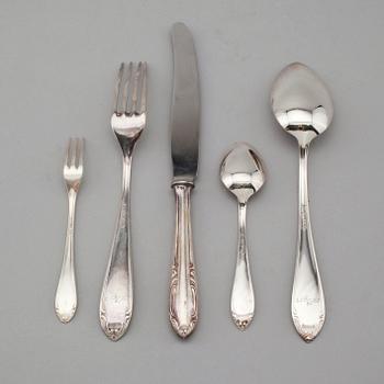 BESTICK, 36 delar, silver, CG Hallberg, Stockholm, 1900-talets mitt.