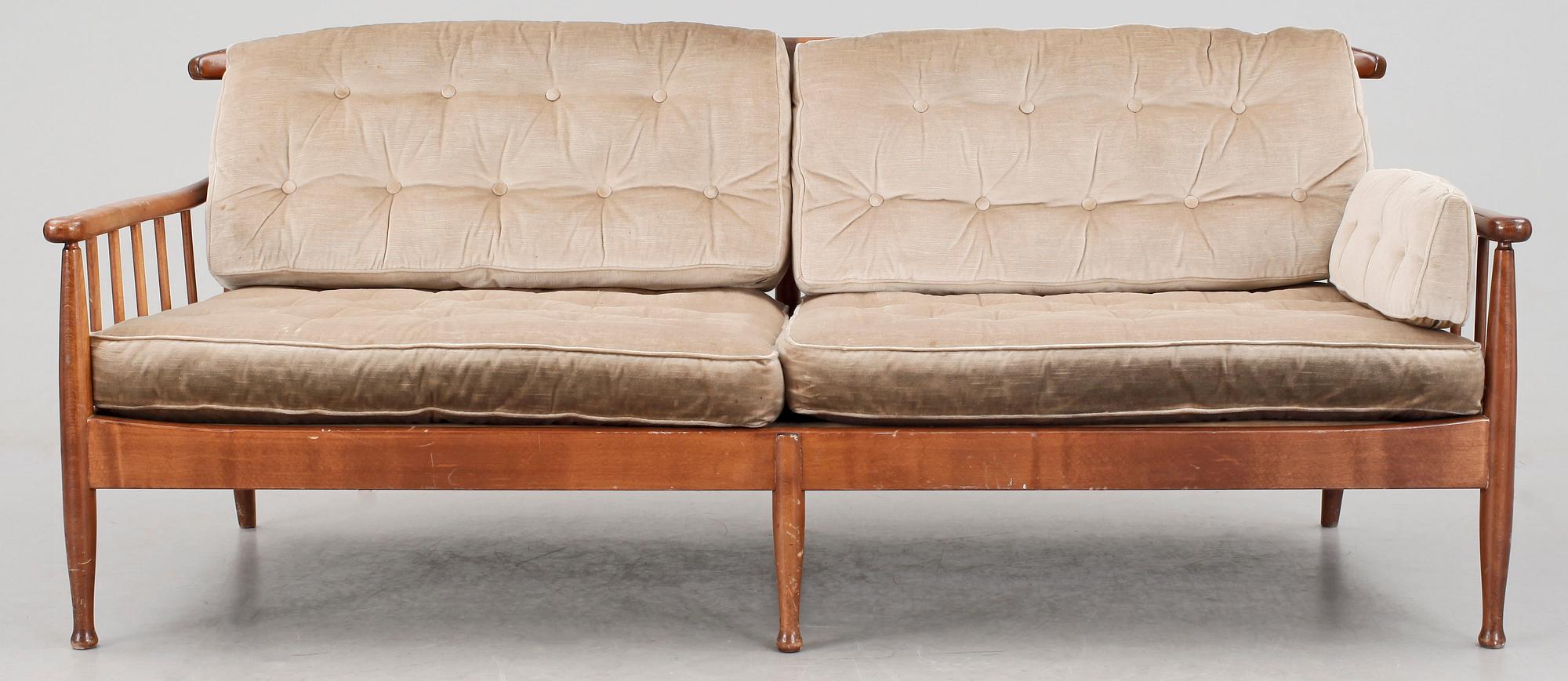 SOFFGRUPP, 3 delar, "Skrindan", Kerstin Hörlin Holmqvist, OPE-möbler. 1900-talets andra hälft.