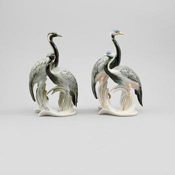 FIGURINER, 2 st, porslin, Karl Ens, Tyskland, 1900-talets andra hälft.