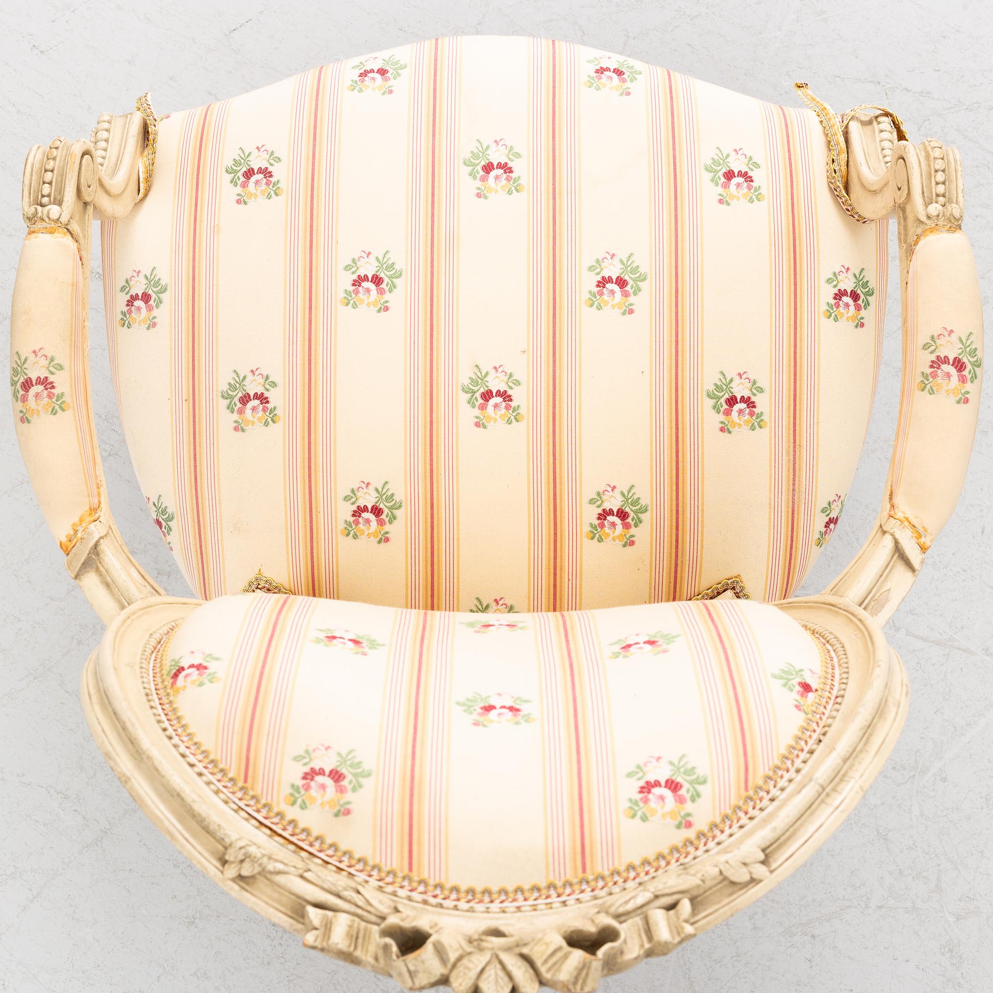 Soffgrupp, 3 delar, gustaviansk stil, 1900-talets första hälft.