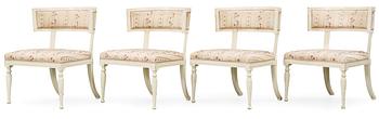 457. Four late Gustavian circa 1800 armchairs.