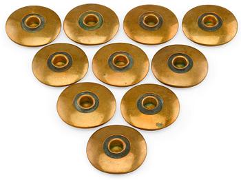 Bertel Gardberg, A SET OF TEN CANDLE HOLDERS.