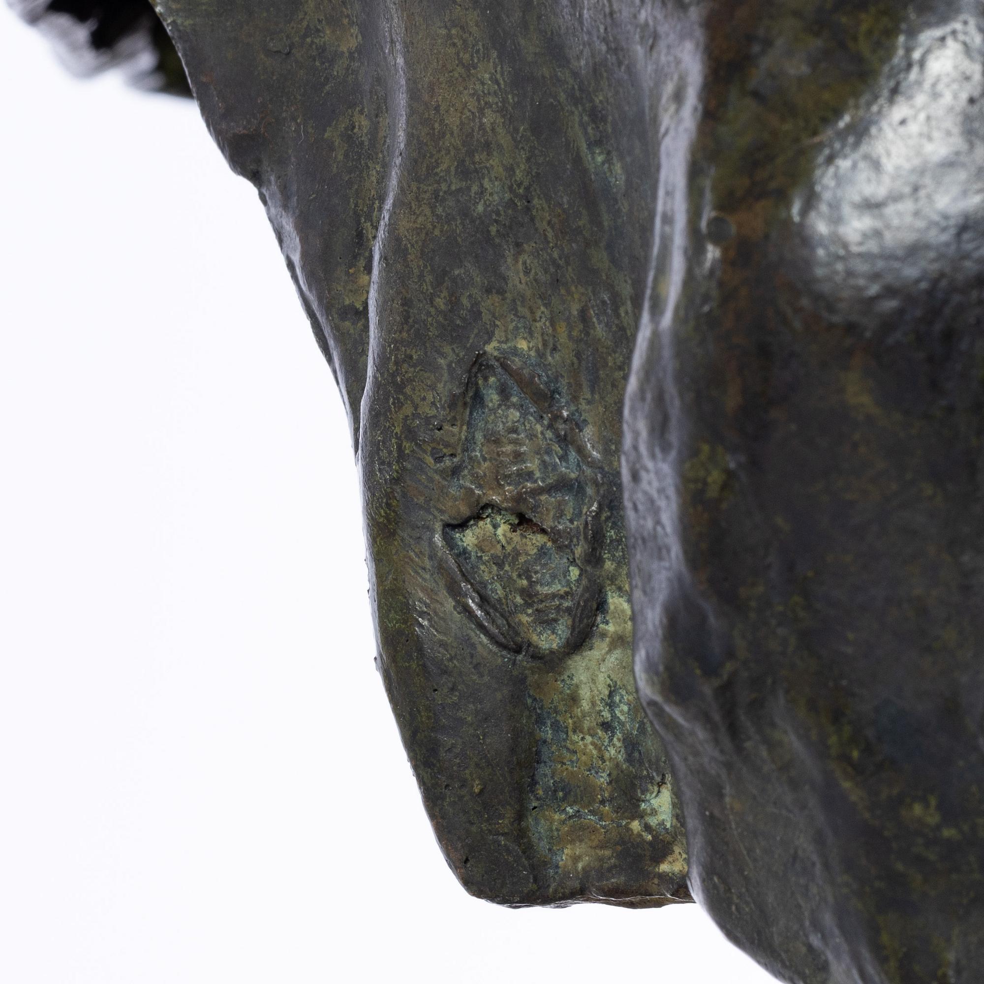 Gudmar Olovson, skulptur. Signed. Numbered. Foundry mark. Bronze, total height 72 cm, length 55 cm.