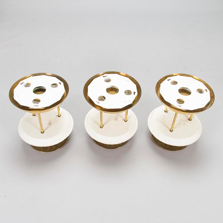 Three late 20th century ceiling lights.