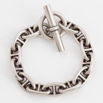 Hermès silver bracelet.