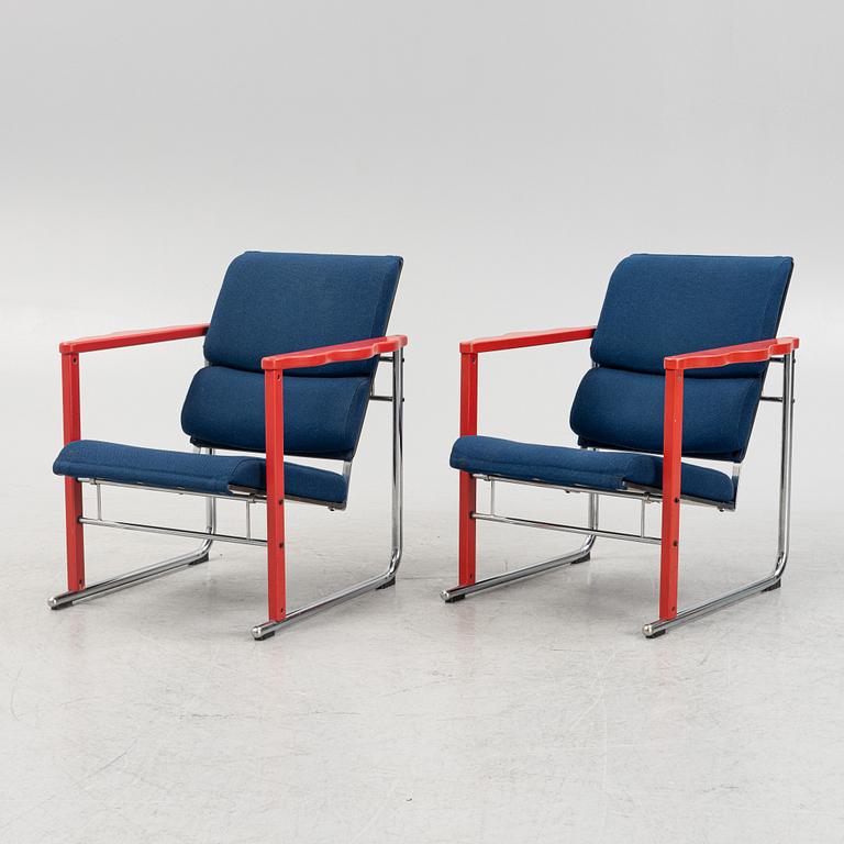 Yrjö Kukkapuro, a pair of armchairs,  "Experiment", Avarte, Finland.